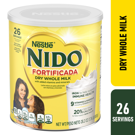 Nestlé Nido Fortificada Dry Whole Milk Powder 1.76 lb