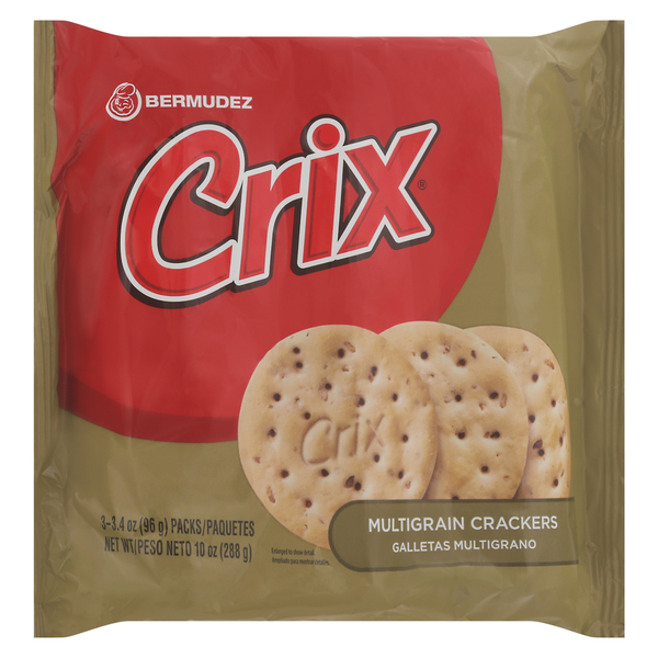 Bermudez Crix Crackers, Multigrain 3 x 3.4 oz