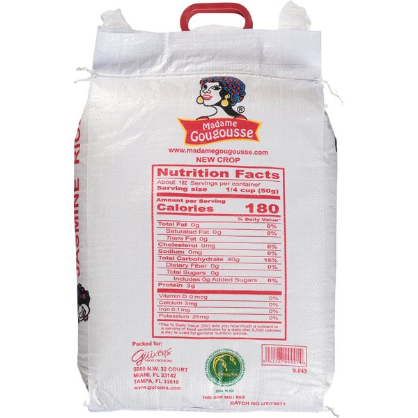 Madame Gougousse Jasmine Rice Enriched Extra Long Grain 20 lb image 2