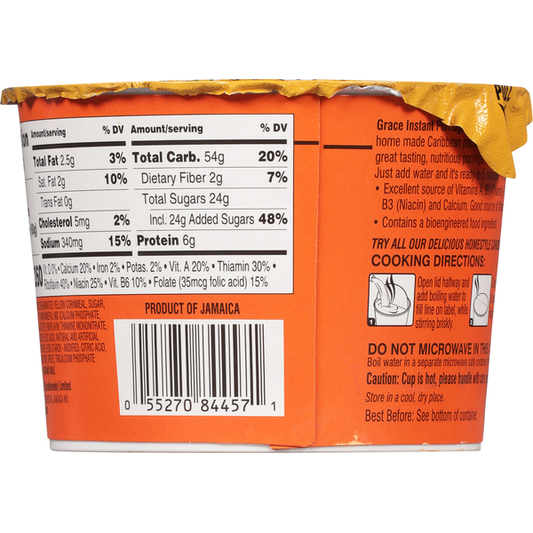 Grace Porridge, Instant, Cornmeal 2.1 oz