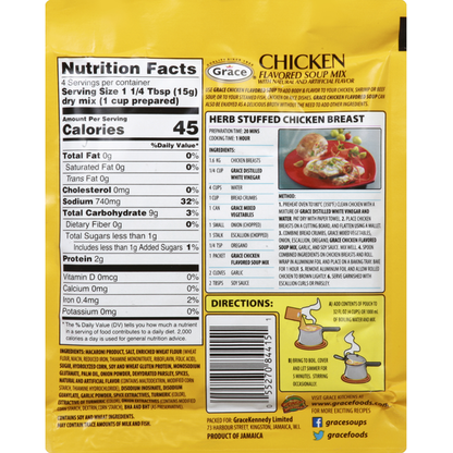 Grace Soup Mix, Chicken Flavored, Country Style Seasoned 2.12 oz
