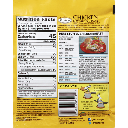 Grace Soup Mix, Chicken Flavored, Country Style Seasoned 2.12 oz