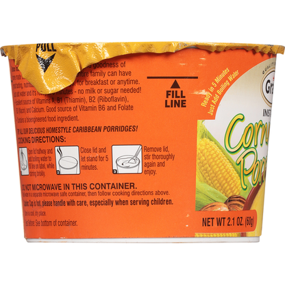 Grace Porridge, Instant, Cornmeal 2.1 oz