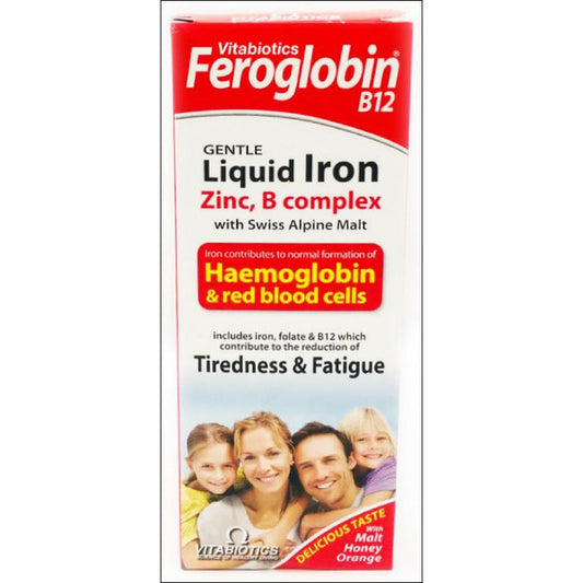 Vitabiotics Feroglobin B-12 Iron Liquid Supplement 6.76 fl oz