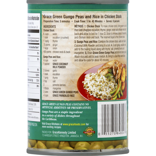 Grace Green Peas, Gungo 15 oz