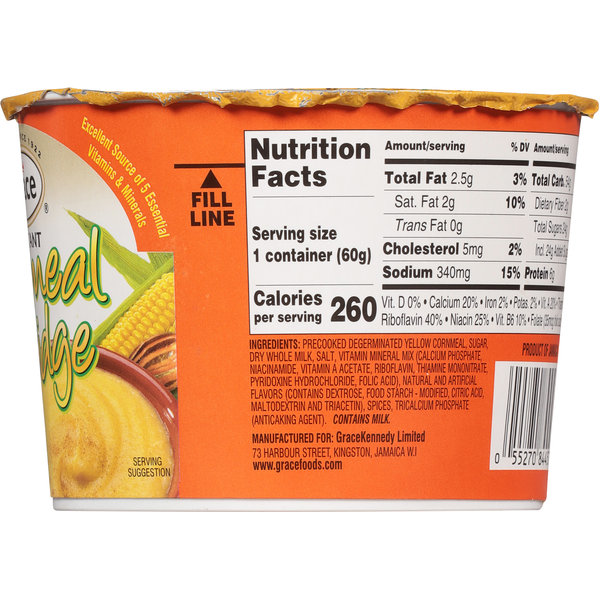 Grace Porridge, Instant, Cornmeal 2.1 oz