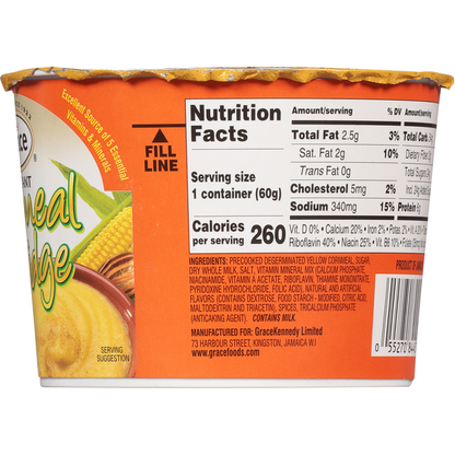 Grace Porridge, Instant, Cornmeal 2.1 oz