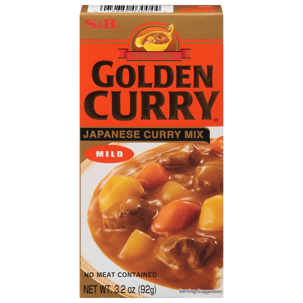 S&B Foods Golden Curry Japanese Curry Mix, Mild 3.2 oz