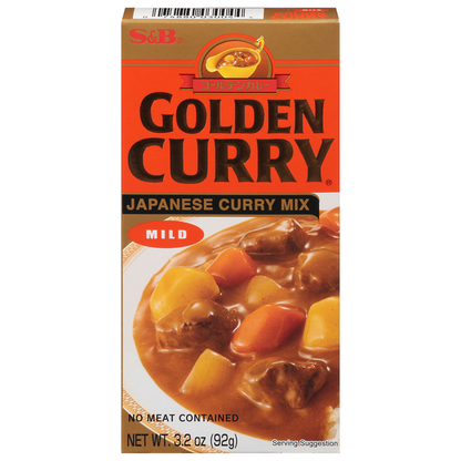 S&B Foods Golden Curry Japanese Curry Mix, Mild 3.2 oz
