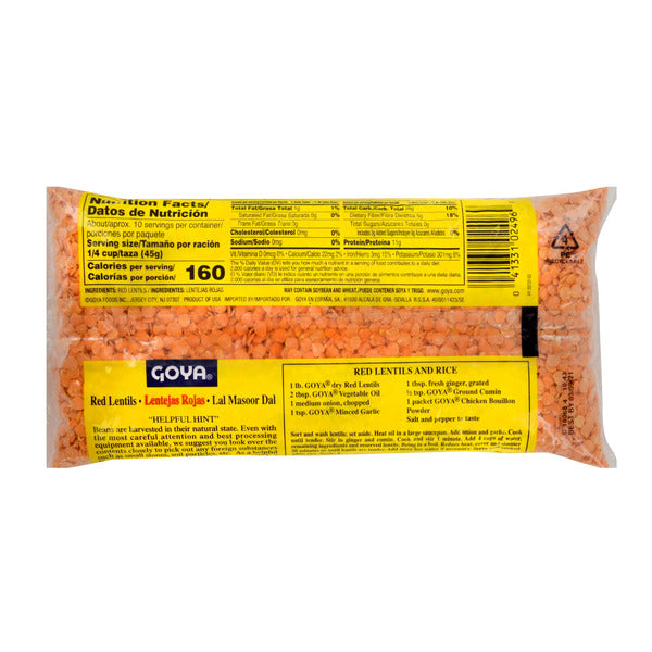 Goya Red Lentils Dry 16 oz image 3