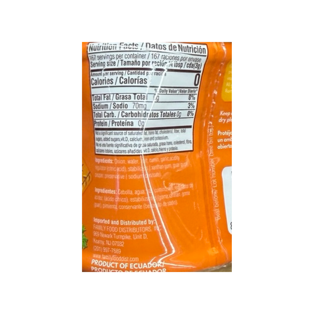 Mama Tere Aliño Seasoning – 17.6 oz (500 g) – nutrition and ingredients
