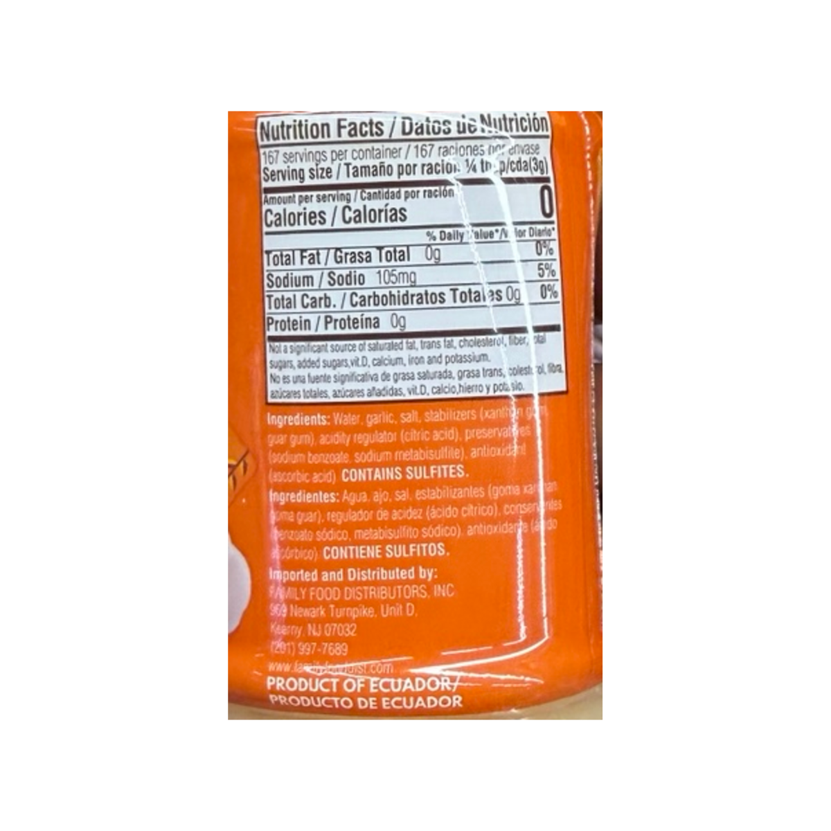 Mama Tere Garlic Paste (Pasta de Ajo) – 17.6 oz (500 g) – nutrition and ingredients