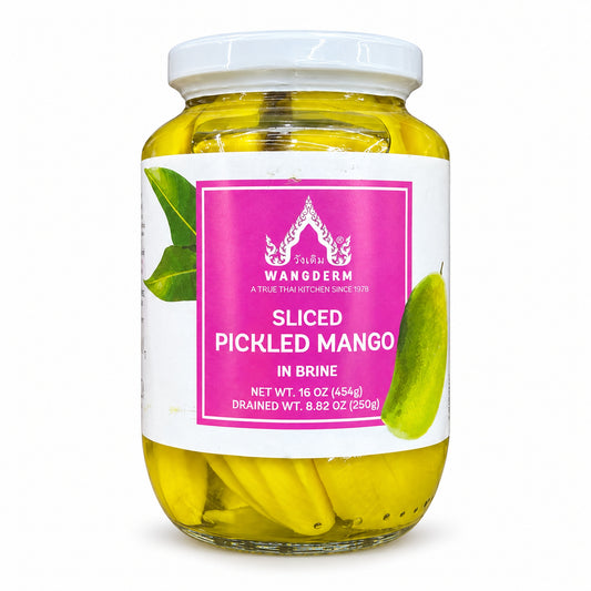 Wangderm Sliced Pickled Mango in Brine 16 oz front