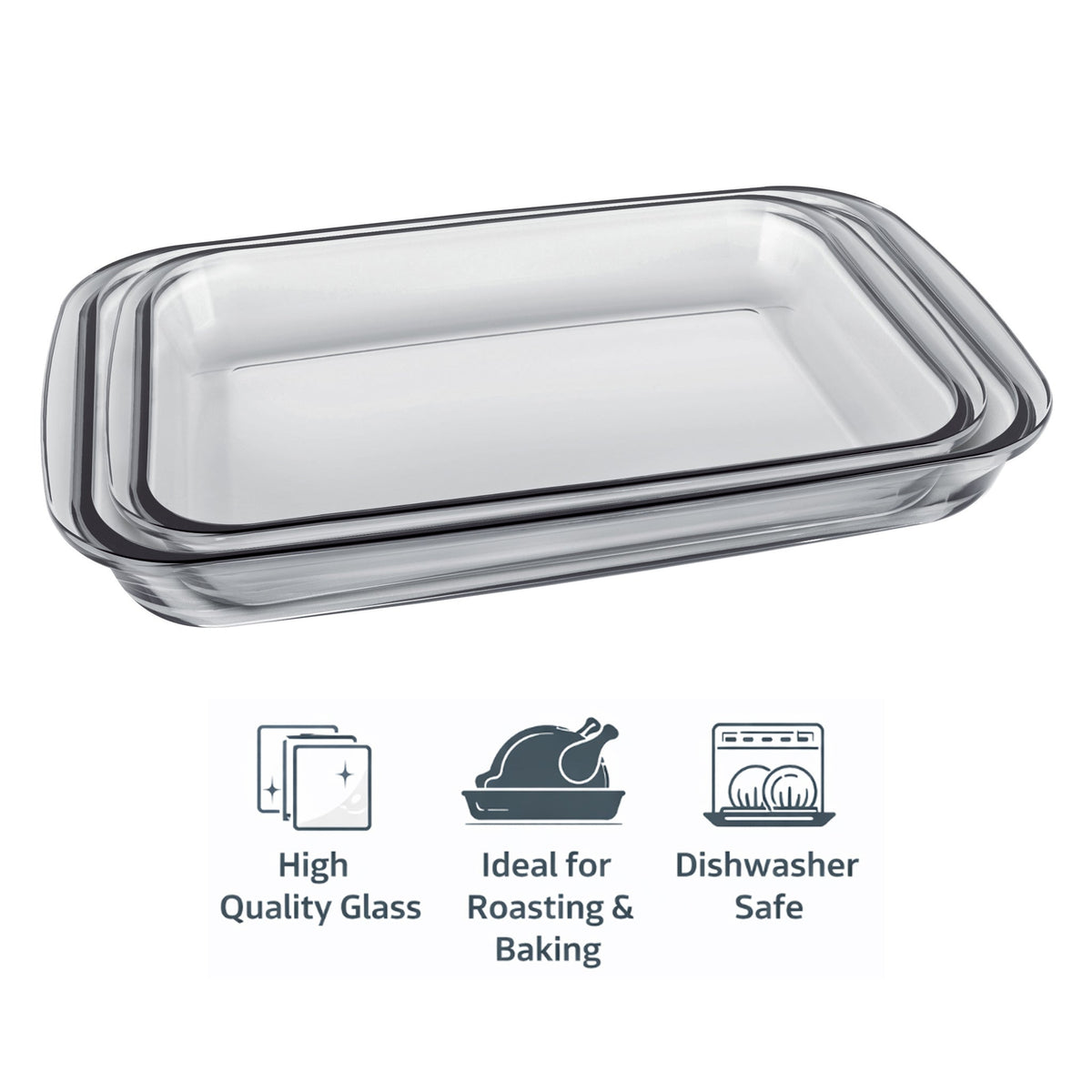 Marinex 1.6L and 2.2L rectangular baking dish set – product view 6