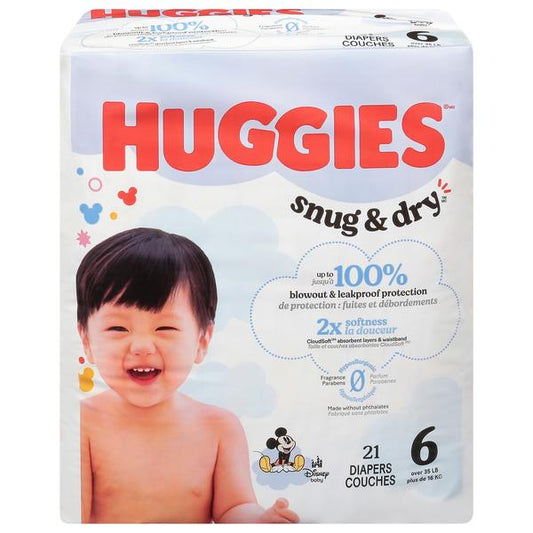 Huggies Snug & Dry Stage 6 Diapers - 21 Count