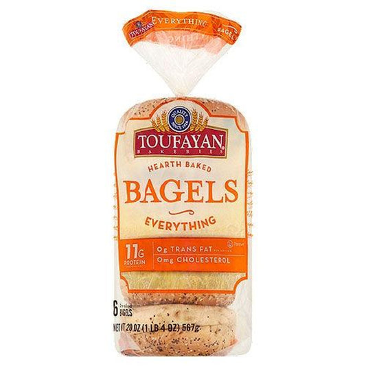 Toufayan Classic plain Bagels 6 Count