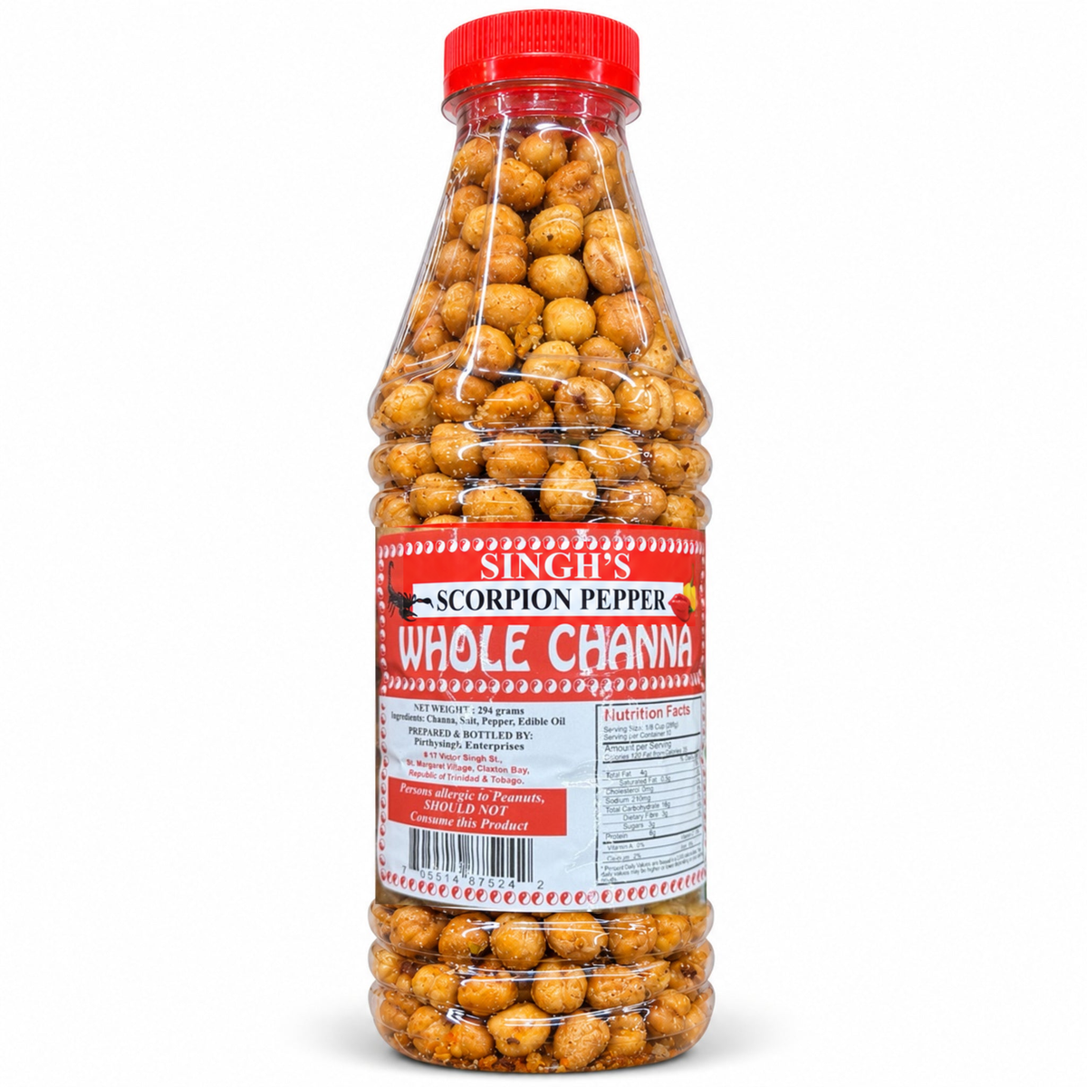 Singh’s Scorpion Pepper Whole Channa 294 g angle view