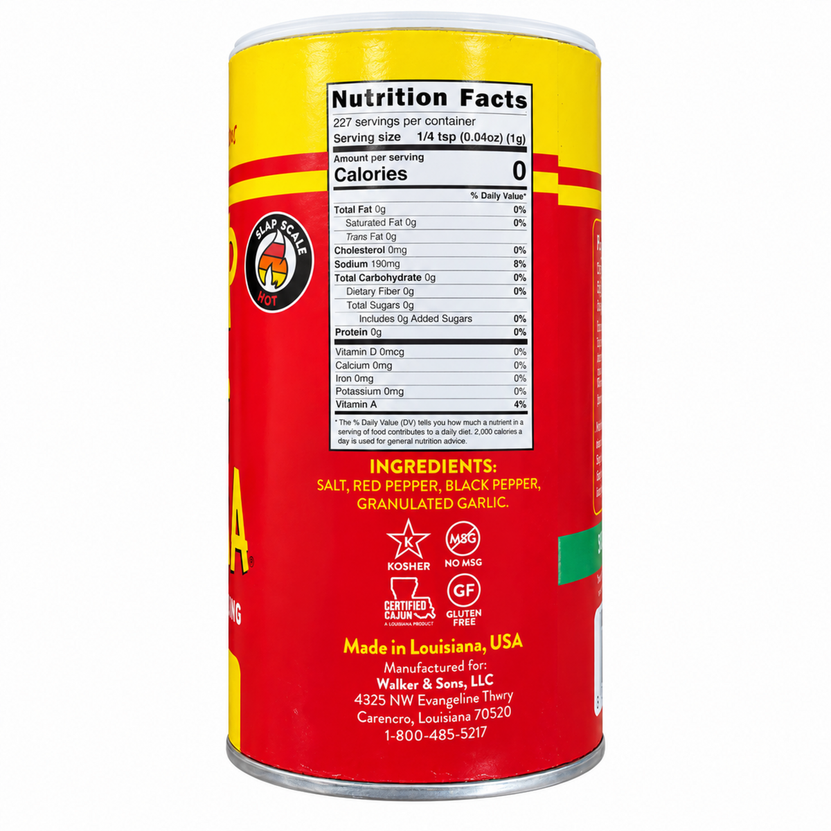 Slap Ya Mama Hot Blend 8 oz – nutrition and ingredients
