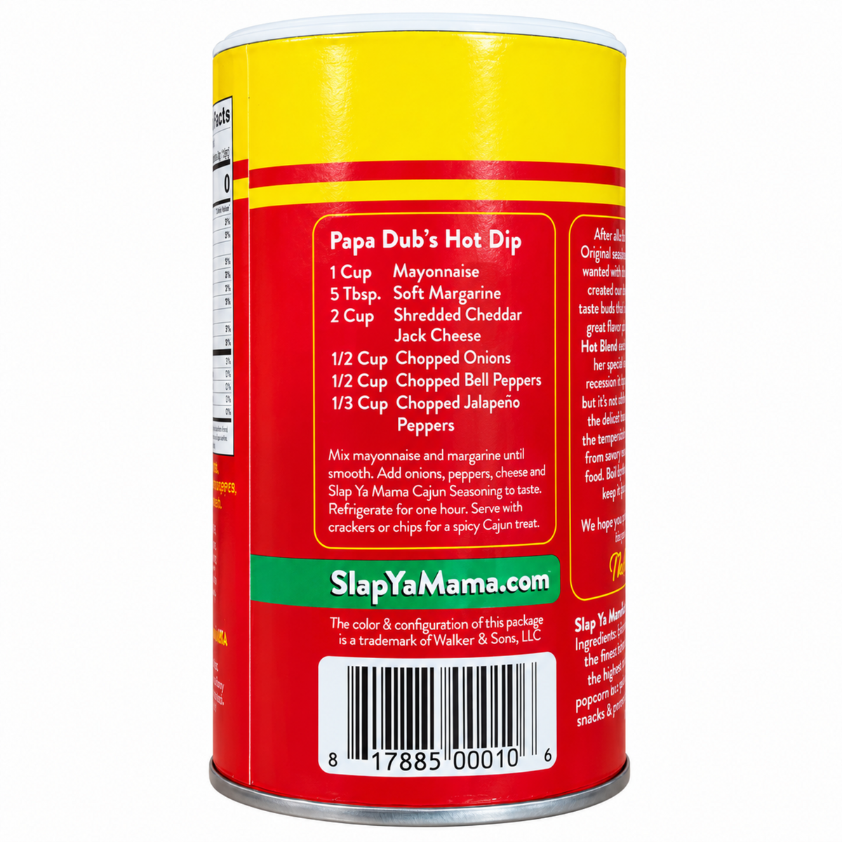 Slap Ya Mama Hot Blend 8 oz – recipe and barcode