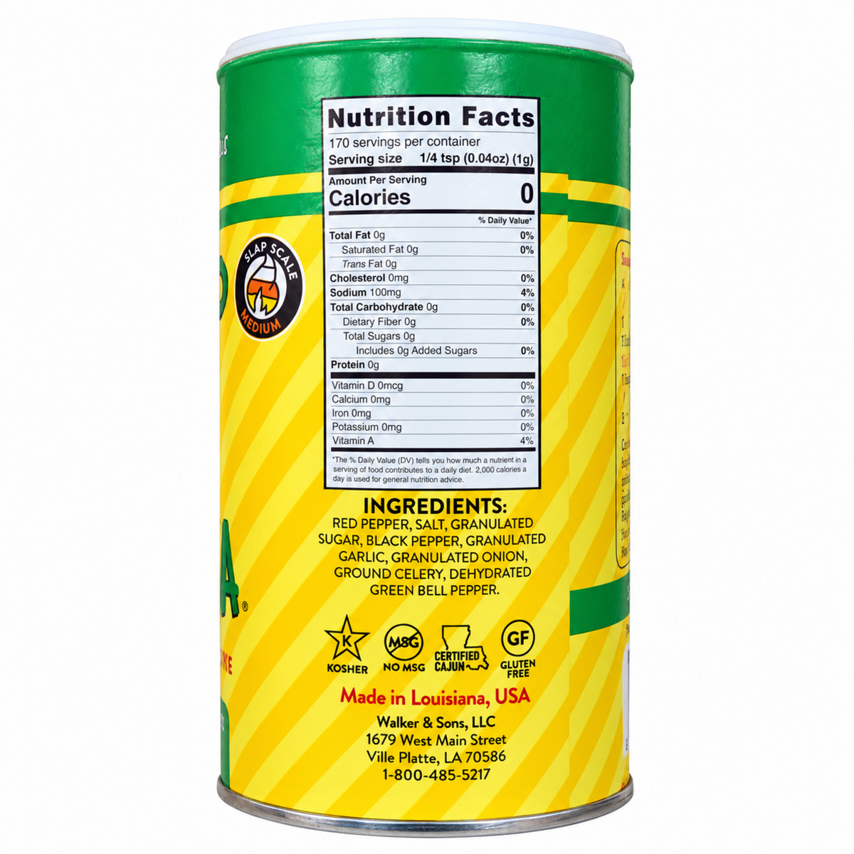 Slap Ya Mama Low Sodium Blend 6 oz – nutrition and ingredients