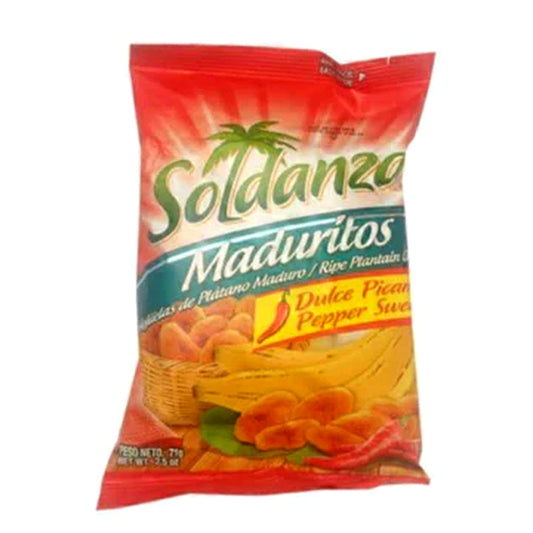 Soldanza Sweet Pepper Plantain Chips 2.5 oz