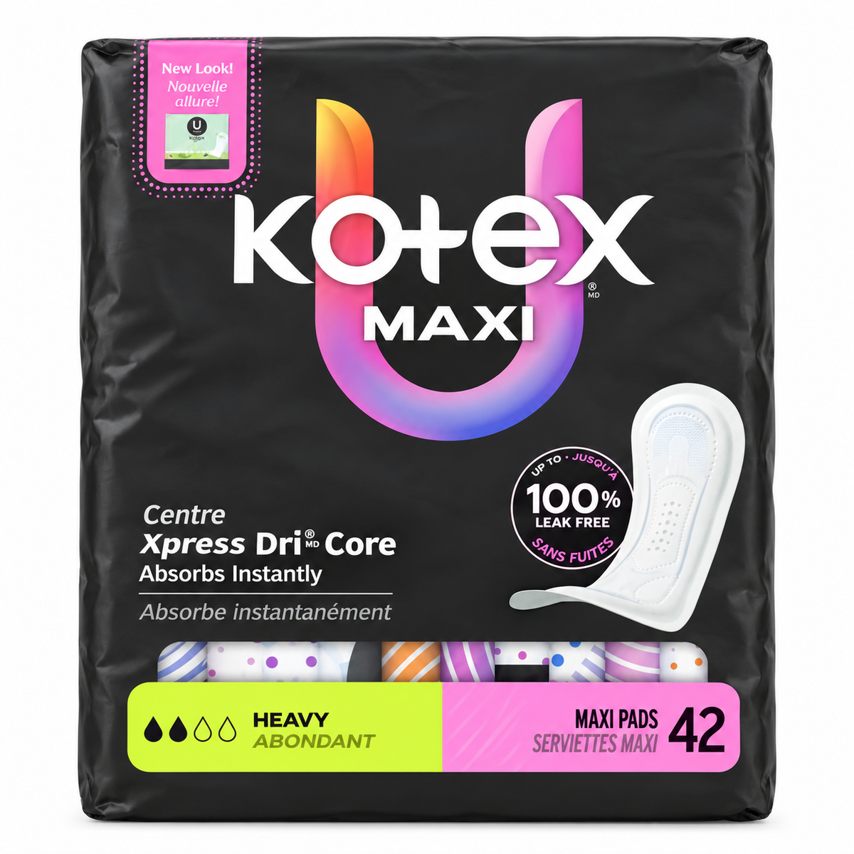 Kotex Maxi Heavy Pads – 42 Count