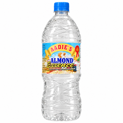 Aadie’s Almond Essence – spiral-rib blue-cap bottle