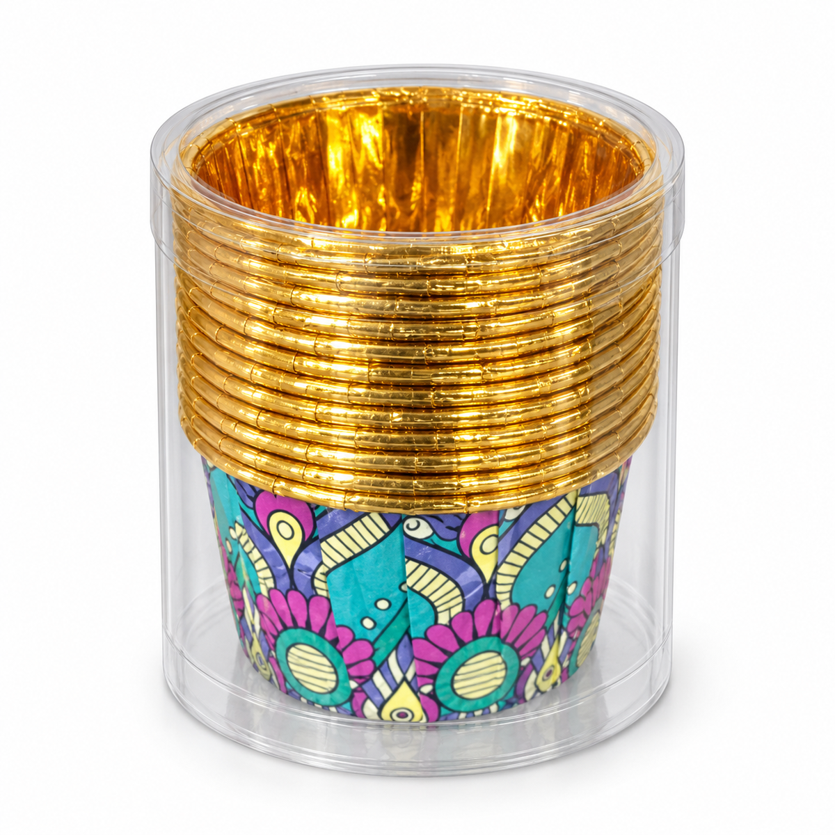 Decorative Baking Cups – Floral & Gold