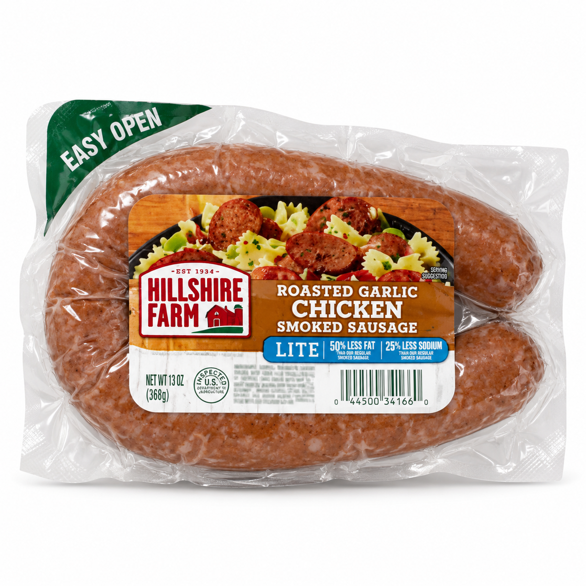 Hillshire Farm Roasted Garlic Chicken Smoked Sausage – Lite – 13 oz