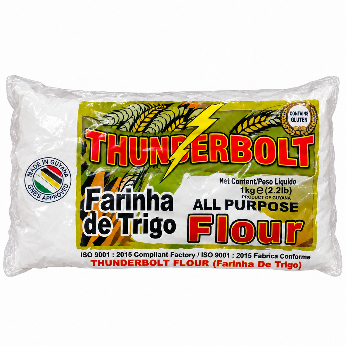 Thunderbolt All Purpose Flour 1 kg (2.2 lb) bag on a white background