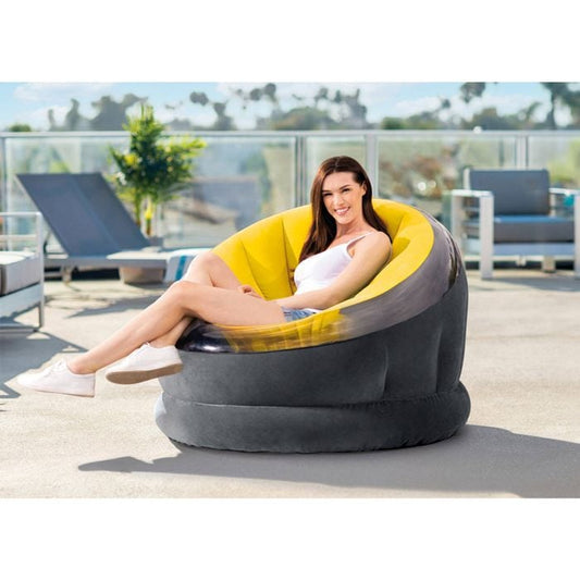 Intex Empire Inflatable Chair Yellow and Black