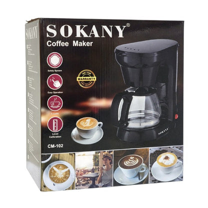 SOKANY CM-102 Drip Coffee Maker – 750ml, 5 Cups – 1