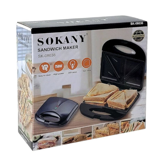 SOKANY SK-08038 Non-Stick Sandwich Maker – 750W – 1