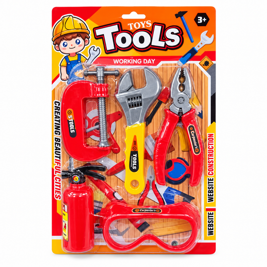 Working Day Pretend Tool Set with Toy Goggles – retail packaging