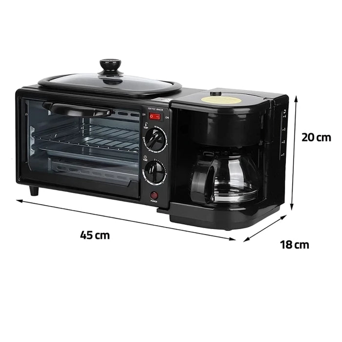 SOKANY SK-145 3-in-1 Breakfast Maker – Black – view 2