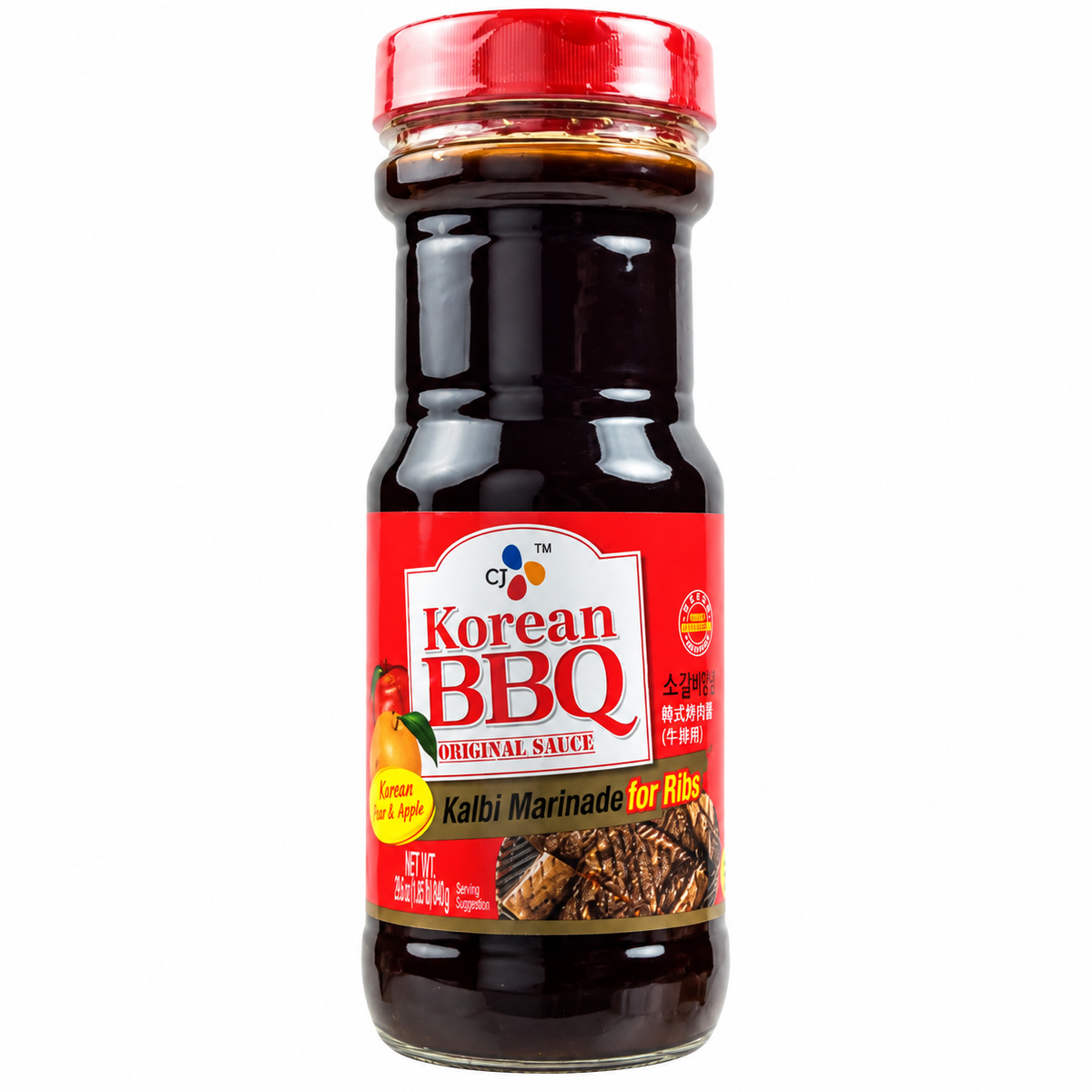 CJ Korean BBQ Kalbi Marinade for Ribs – 29.6 oz (840 g) product package